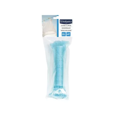 STARWAX Corde &agrave; linge 20m - bleu - 