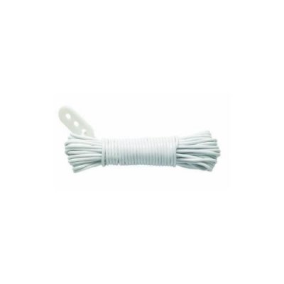 GENERIQUE Corde &agrave; linge polypropyl&egrave;ne + tendeur - &Oslash; 2,6 mm x 20 m - Blanc