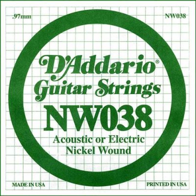 DADDARIO Corde Au D&eacute;tail D'addario Nw038 - Guitare &Eacute;lectrique - Filet Rond 038