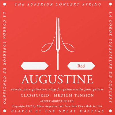 AUGUSTINE Corde au d&eacute;tail guitare classique R&eacute; - fil&eacute;e rouge tirant normal