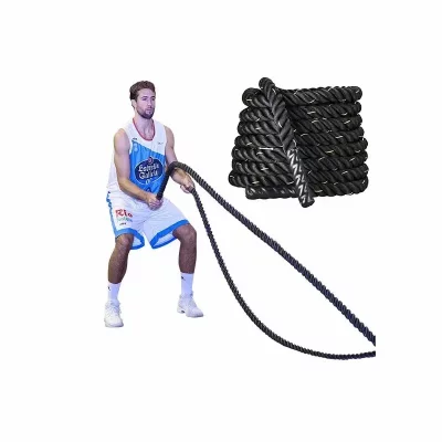 SOFTEE Corde d'entra&icirc;nement fonctionnelle  15 m noir