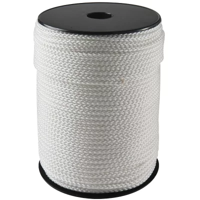 Corderies Tournonaises - Tresse polypropyl&egrave;ne 100m &oslash; 5mm - Blanc