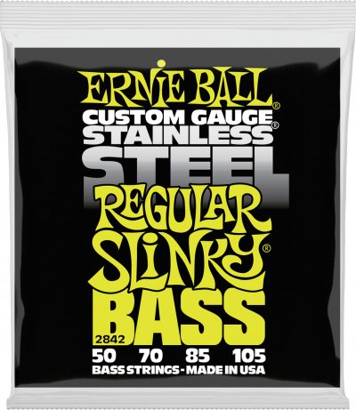 ERNIE BALL Cordes Basse Slinky Regular Stainless Steel 50-105