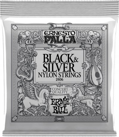 ERNIE BALL Cordes Classiques Ernesto Palla Black And Silver