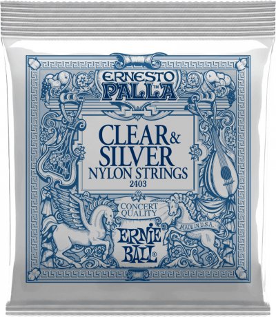 ERNIE BALL Cordes Classiques Ernesto Palla Clear And Silver