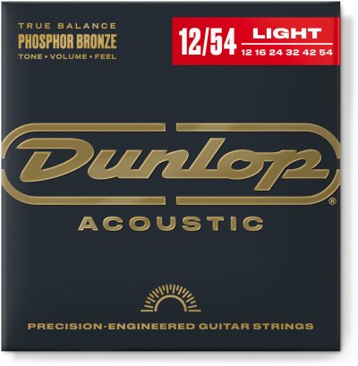 DUNLOP Cordes pour guitare acoustique  DAP1254 Phosphor Light 12-54