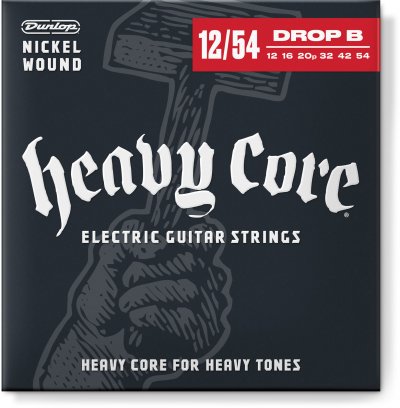 DUNLOP Cordes pour guitare &eacute;lectrique  DHCN1254 Heavyest Core 12-54