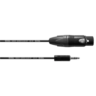 CORDIAL  C&acirc;ble audio asym&eacute;trique XLR femelle/minijack st&eacute;r&eacute;o 1,5 m
