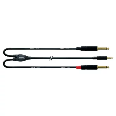CORDIAL  C&acirc;ble Y bretelle minijack st&eacute;r&eacute;o/2 jack mono 3 m