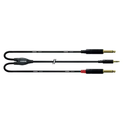CORDIAL  C&acirc;ble Y bretelle minijack st&eacute;r&eacute;o/2 jack mono 6 m