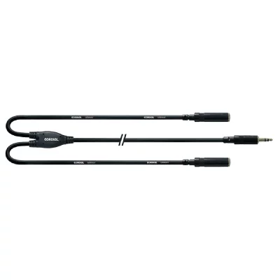 CORDIAL  C&acirc;ble Y bretelle minijack st&eacute;r&eacute;o/2 minijack femelles 30 cm