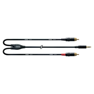 CORDIAL  C&acirc;ble Y bretelle minijack st&eacute;r&eacute;o/2 Rca 1,5 m