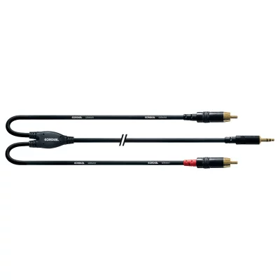 CORDIAL  C&acirc;ble Y bretelle minijack st&eacute;r&eacute;o/2 Rca 3 m