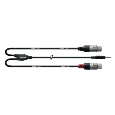 CORDIAL  C&acirc;ble Y bretelle minijack st&eacute;r&eacute;o/2 XLR femelles 1,8 m