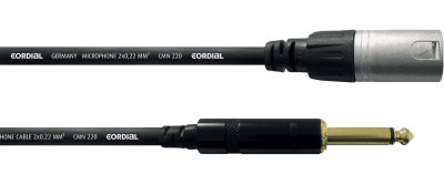CORDIAL  - CCM7.5MP - C&acirc;ble microphone - XLR m&acirc;le-Jack m&acirc;le mono 7.5 m