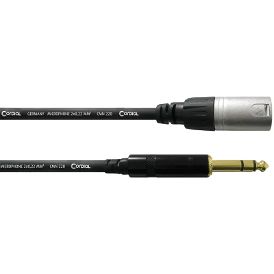 CORDIAL  cfm0.3mv - c&acirc;ble audio jack st&eacute;r&eacute;o-xlr m&acirc;le 30 cm