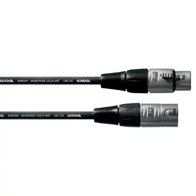 CORDIAL  CFM2.5FM - C&acirc;ble microphone XLR m&acirc;le-XLR femelle 2,5 m