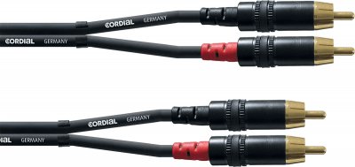 CORDIAL  cfu1.5cc - c&acirc;ble audio 2 rca m&acirc;les - 2 rca m&acirc;les 1,5 m