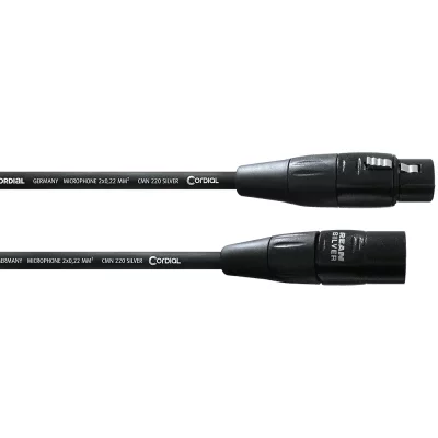CORDIAL  CIM1.5FM - C&acirc;ble microphone XLR m&acirc;le - XLR femelle 1,5 m