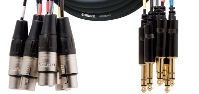 CORDIAL  Multipaire 8 XLR femelle/8 jack st&eacute;r&eacute;o 3 m