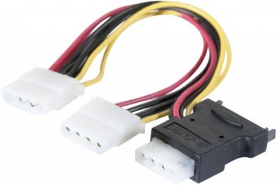 GENERIQUE Cordon alimentation en y : 1xsata vers 3xmolex - 15cm