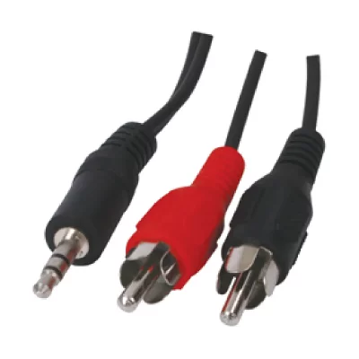 DIGITUS Cordon audio Jack 3.5 mm m&acirc;le / 2 RCA m&acirc;les 5 m