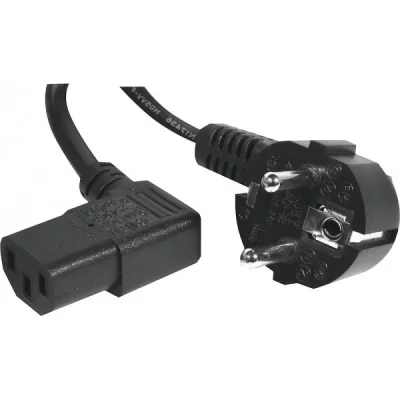 CUC Cordon d'alimentation PC CEE7 / C13 coud&eacute; noir - 3,0 m