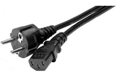 CUC Cordon d'alimentation PC CEE7 droit / C13 noir - 5,0 m