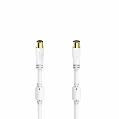 HAMA Cordon d'antenne, f. Coax. M&acirc;le - f. Coax. Fem., dor&eacute;, 1,5 m, 100 db