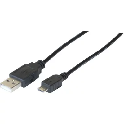 GENERIQUE Cordon eco USB 2.0 a / Micro b Noir - 2 m