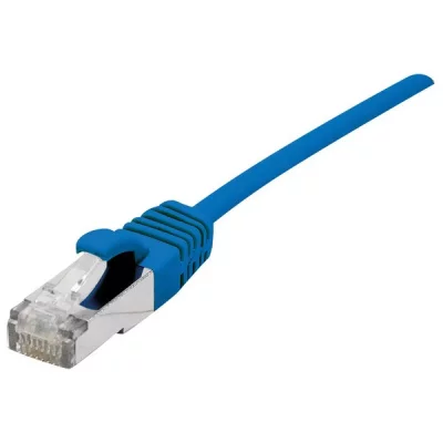 DEXLAN Cordon Patch Blind&eacute; Rj45 Fin Bleu 0.5m Cat 6a S/ftp Lsoh Sng