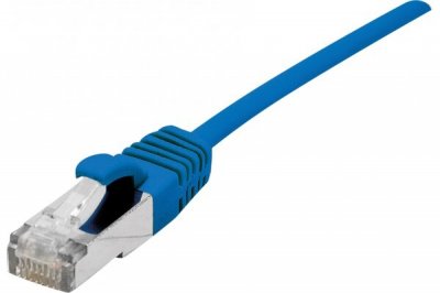 DEXLAN Cordon Patch Blind&eacute; Rj45 Fin Bleu 10m Cat 6a S/ftp Lsoh Sng