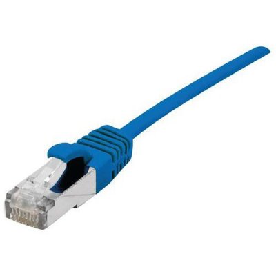 DEXLAN Cordon Patch Blind&eacute; Rj45 Fin Bleu 1m Cat 6a S/ftp Lsoh Sng