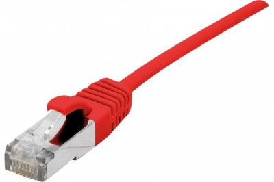 DEXLAN Cordon Patch Blind&eacute; Rj45 Fin Rouge 10m Cat 6a S/ftp Lsoh Sng