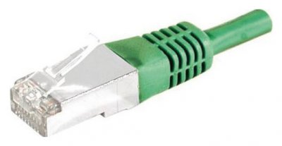 EXC Cordon patch Cat&eacute;gorie 5E 4P moul&eacute; 1 M&egrave;tres FTP Vert 847152