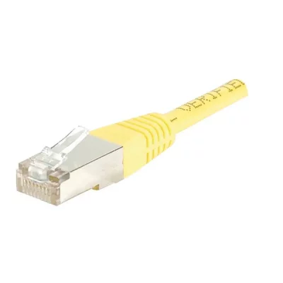EXC Cordon patch Cat&eacute;gorie 5E 4P moul&eacute; 50 CM FTP Jaune 847161