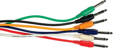YELLOW CABLE Cordon Patch Jack Jack 60 CM - Lot de 6 C&acirc;bles pour Microphones