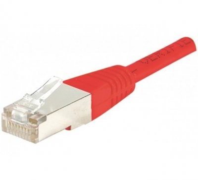 MCAD Cordon Rj45 Budget Cat&eacute;gorie 5e F/utp Rouge - 1 M