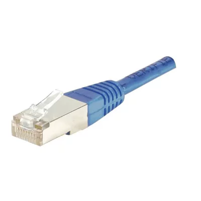 EXC Cordon RJ45 cat&eacute;gorie 5e F/UTP bleu - 0,5 m