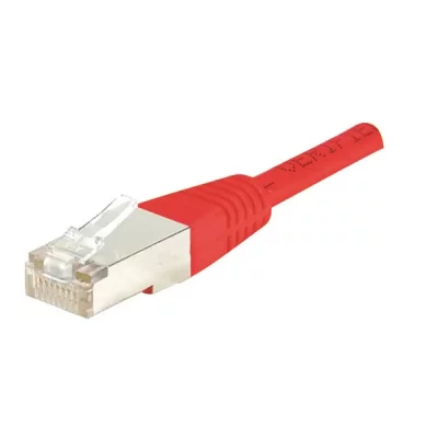 MANUTAN Cordon RJ45 cat&eacute;gorie 5e F/UTP rouge - 0,5 m