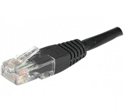 EXC Cordon RJ45 cat&eacute;gorie 5e U/UTP noir - 10 m