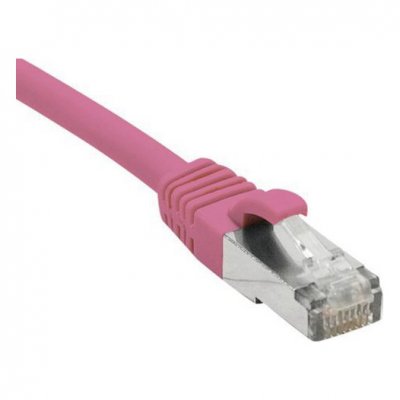 HYPERTEC Cordon RJ45 cat&eacute;gorie 6A F/UTP LSOH snagless rose - 0,15 m