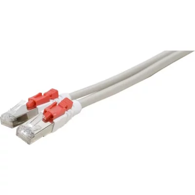 GENERIQUE Cordon RJ45 cat&eacute;gorie 6A S/FTP &agrave; verrouillage gris - 0,5 m