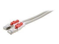 GENERIQUE Cordon RJ45 cat&eacute;gorie 6A S/FTP &agrave; verrouillage gris - 5 m