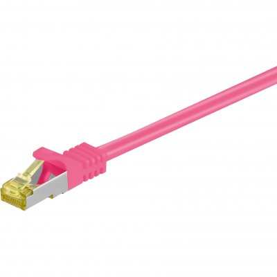 GOOBAY Cordon RJ45 cat&eacute;gorie 7 S/FTP 3 m (Rose)