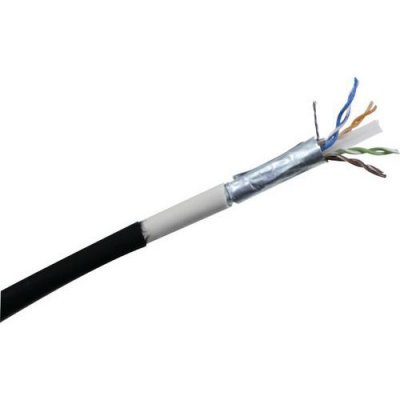 CONNECT Cordon RJ45 &eacute;tanche cat&eacute;gorie 6 F/UTP noir - 25 m