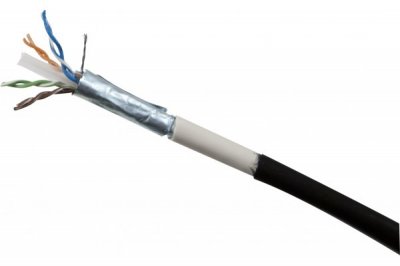 MANUTAN Cordon RJ45 &eacute;tanche cat&eacute;gorie 6 F/UTP noir - 3 m
