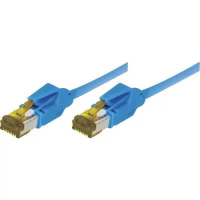 GENERIQUE Cordon RJ45 sur c&acirc;ble cat&eacute;gorie 7 S/FTP LSOH snagless bleu - 0,5 m