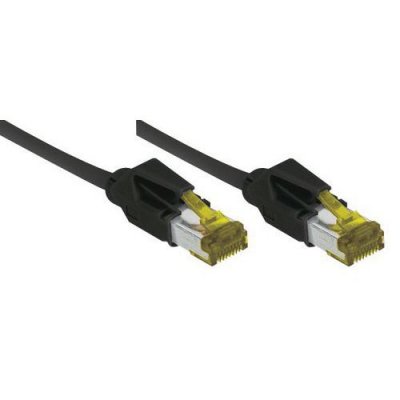 MANUTAN Cordon RJ45 sur c&acirc;ble cat&eacute;gorie 7 S/FTP LSOH snagless noir - 0,5 m