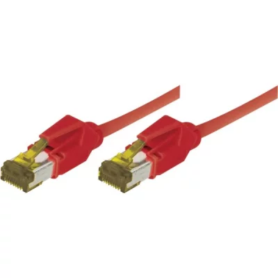 GENERIQUE Cordon RJ45 sur c&acirc;ble cat&eacute;gorie 7 S/FTP LSOH snagless rouge - 1,5 m